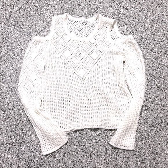 Dex ✦ Cut Out Shoulders Unworn White Sweater (M) - Picture 1 of 4